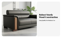 contemporary minimalist Design Business Couch and Table set Comfortable Backrest sectional Sofa Set high-density foam Office Furniture long-lasting Construction for Clients, Interior Designers, Waiting Room, Hotel Lobby