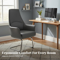 Ergonomic Design Sled Base Guest Chair assistance Padded Sled Base Chair Easy to Clean Conference Seat sturdy Duty for Students, Clients, Patients, Study Room, Lobby