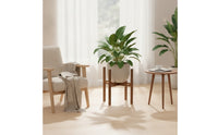 Plant Stand with Adjustable Width Expandable Wooden Plant Stand Pot Holder Modern Furniture Space-Saving for Home Decorators