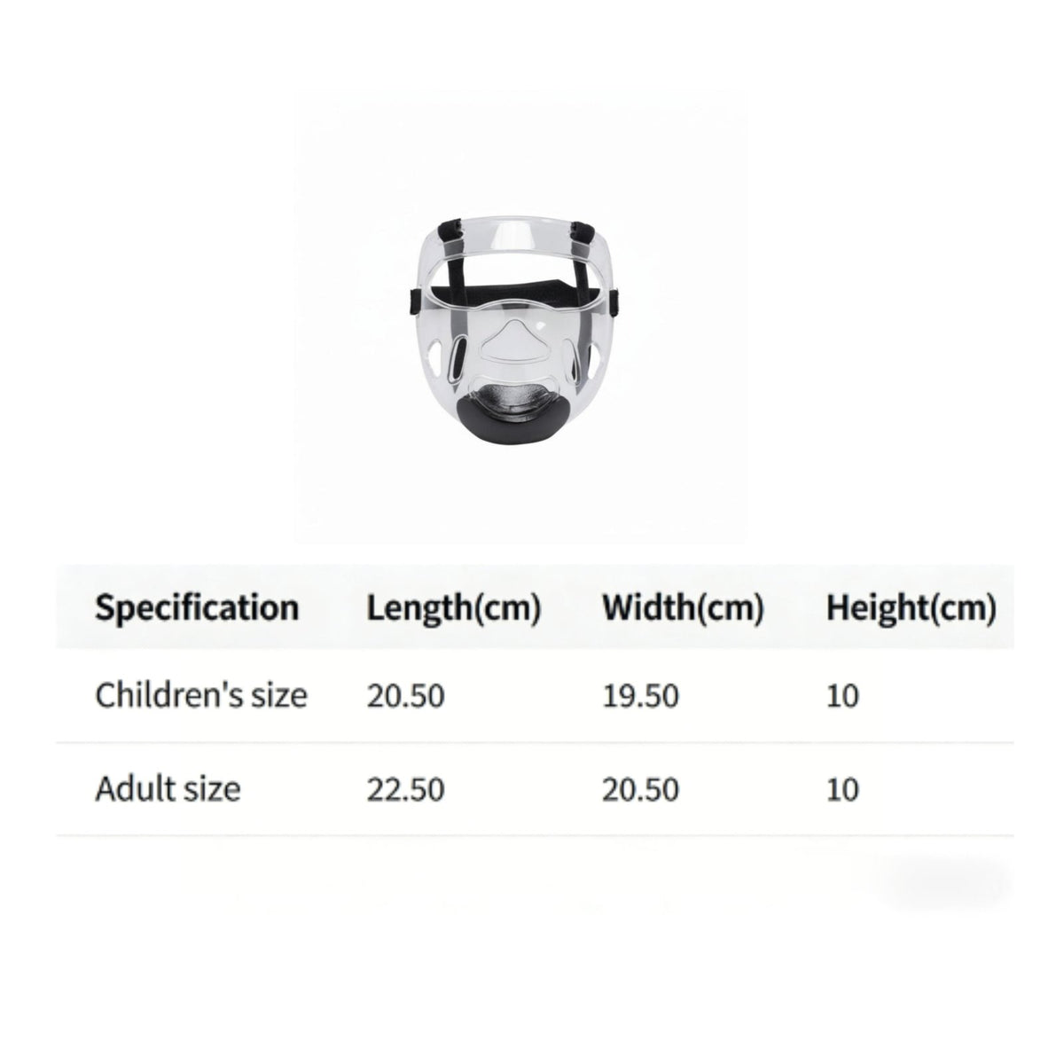 Thickened Material Taekwondo Face Mask Easy Installation Transparent Training Face Protector Anti-Strike Taekwondo Helmet Mask Breathable for Adults, Beginners