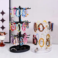 Rotating 3-Tier Jewelry Display Stand for Bracelets and Necklaces