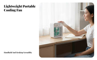 Portable Misting Fan Cools & Humidifies Desktop Air Chiller Compact Design Portable Water-Cooled Air Chiller for Students, Office Workers
