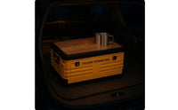 Car Trunk Organizer Wood-Grain Lid folding Storage Box Table Stool Foldable Household Organizer