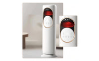Digital Vertical Fan with Wireless Controller Oscillating Floor Fan Quiet Heater High Velocity for Living Room