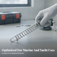 Stainless Steel Coil Spring Absorber Silver Finish Spring Shock Absorber Cylindrical Damping System Damper Looped Ends