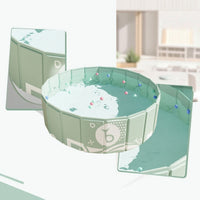 Quick-Setup Foldable Pool Portable Non-Inflatable Pool Collapsible Sturdy for Children, Toddlers, Backyard, Garden, Patio