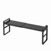 Space-Saving Under-Cabinet Tiered Rack Layered Design Bathroom Accessory 2-Tier Countertop Shelf Multi-Functional for homeowners, Renters, Parents, Vanity, Washstand