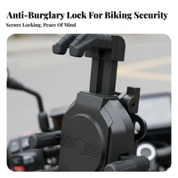 Bike Ph Single Shock Absorbing Motorcycle Ph Single Mount 360° Adjustable Angle for Delivery Drivers, Motorcyclists