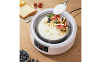 Digital Yogurt Maker with Stainless Steel Pot Electric Automatic Yogurt Maker Compact Fermentation Machine Adjustable for Home