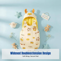Infant Swaddle Blanket, Newborn Sleeping Bag, Anti-Startle Wrap, Cartoon Design, Autumn Winter Pouch