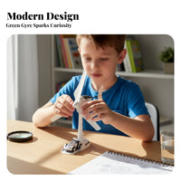 Three Blade Wind Power Car Kit Sporty Design Wind Turbine Toy Car Decorative Graphics