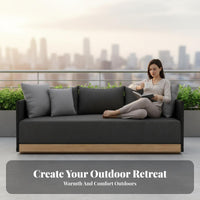 4 Pieces Nordic Design 4-Piece Woven Seating Group Weather-withstandant outdoor seating ensemble sturdy Outdoor Furnishing Water for Homeowners, Families, Adults, Balcony, Courtyard, Garden, Backyard
