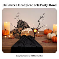 Halloween Branch Ed Branch Headband Festive Accessory Light up Branch Headband Eye-Catching Gothic Deer Branch Hairband for Women, Photo Shoots