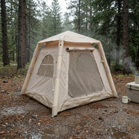 No-Assembly Inflatable Tent with Canopy Quick-Open Inflatable Cabin Detachable Tent with Canopy Ventilated for Campers, Couples, Backyard