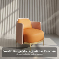 Nordic design Curved Settee space-efficient Size Curved Sectional Couch Minimalist Aesthetic Sofa configurable Design for Apartment Dwellers, Interior Designers, Reception Area, Office, Retail outlet, Small Spaces