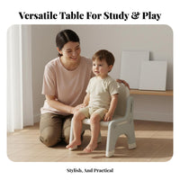 Kids Table and Chair Set Rounded Edges Kids Desk and Chair Set Learning Table for Young Children, Students, Bedroom, Study Area, Home