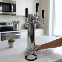 Three Faucet Dispense Draft Column Long-Lasting Beer Draft Column with Three Faucets Heavy Duty Easy to Install for Homebrewers