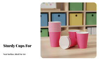 10 Pieces Thickened Kindergarten Art Cups Creative Educational Colored Paper Cups Sturdy for Children, Parents, Arts and Crafts, Classroom