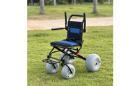 Flip-up Armrests Beach Wheelchair Pneumatic All-Terrain Wheelchair Long-Lasting Mobility Chair Rust-Resistant for Caregivers, Sandy Paths