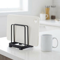 Metal Cutting Board Rack, Hygienic Board Storage for 3 Boards, Vertical Storage for Easy Kitchen Access, Minimalist Countertop Drainer