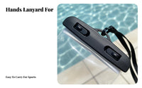 Waterproof Phone Bag Floats on Water Buoyant Waterproof Phone Bag High Clearness Window Cellphone Dry Bag with Lanyard for Swimming, Beach, Boating