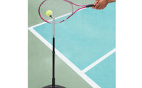 Height-Adjustable Solo Tennis Practice Aid Floor-Standing Tennis Practice Aid Portable Sports Equipment Weighted for Beginners, Backyard, Driveway, Home Court