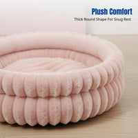 Soft Rabbit Fur Cat Bed, Round Thickened Mat, Indoor, Multi-Size, Multi-Color