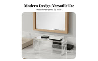 Desktop Makeup Display Stand Multifunctional Cosmetic Display Stand Space Saver Tiered Organizer Rack for Beauty Lovers, Women, Dresser, Desk, Bedroom
