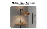 Woven Paper Rope Lampshade Handmade Woven Paper Rope Lamp Shade Rattan Design Hanging Shade Warm Ambiance Boho Basket Lamp Cover