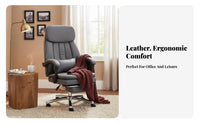 Highsupport Support Reclining Desk Chair with Footrest Adjustable Recline Office Furniture Ergonomic Design rotating Seat Padded Armrests for managerials, Remote Workers, Pet Owners, resting, Study Room, Relaxing, Gaming Setup