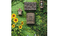 Weatherproof Wall Mounted Mailbox Weather-Resistant Ornate Wall-Mounted Letterbox Heavy Duty Vintage Design Letterbox Lockable Security for Garden