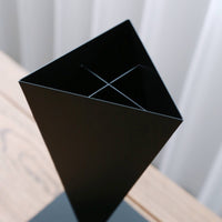 Triangular Iron Vase Geometric Metal Vase Heavy Duty Home Decor
