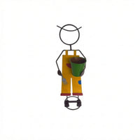 Human Figure Planter Whimsical Flower Pot Decorative for Yard