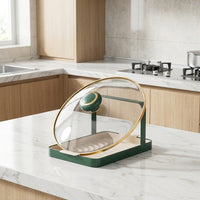 Stylish Lid Stand Kitchen Tool Stand Multi-Stand Desktop Draining Removable Metal