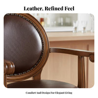 Vintage Design rotating High Stool with Backrest Padded Seat Bar Chair Upholstered padding Seating Furniture Integrated Footrest for Adults, Homeowners, Entertainers, Restaurant, Kitchen Island, Bistro, Dining Room