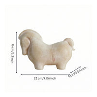 Horse Figurine Imitation Jade Horse Sculpture Stone-Like for Tabletop, Office