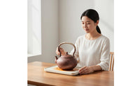 Heat-Resistant Handle Handmade Copper Tea Pot Gift Option Handmade Copper Tea Kettle for Stovetop