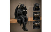 Dark Cloaked Figure Statue Sturdy Sitting Statue Creepy Shelf Sitter Spooky for Display Cabinet