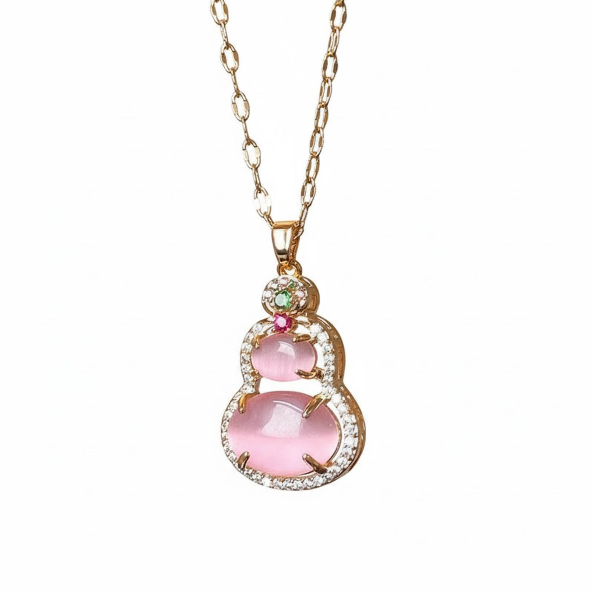 Gourd Charm Necklace Light Luxury Crystal Gourd Clavicle Chain Great Gift