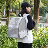 Cat Backpack and Foldable Pet Backpack with Full Mesh, Portable Cat Carrier for Small Cats, Breathable Pet Carrier Backpack for Travel Bag