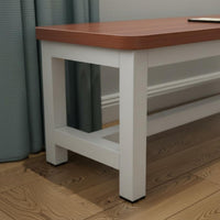 Entryway Shoe Changing Bench Multi-Functional Backless Changing Room Bench Rounded Corners Simple Rest Stool for Bed End