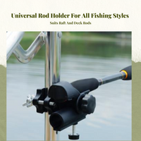 Stretchable Fishing Pole Holder for Kayak, Canoeing, Black