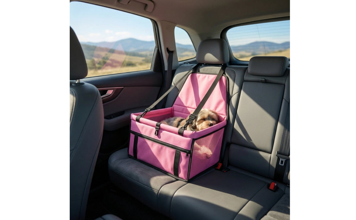 Dog Water-Resistant with Mesh Panels Wipe-Clean Portable Carrier Bed for Small Dogs, Road Trips, Daily Commutes