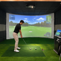 Golf Simulator Screen 3m, High Impact Golf Projection Screen for Home Golf Screen, Sturdy Single Layer Golf Impact Screen