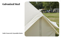 Waterproof Bell Tent Windproof Camping Equipment Sun-Blocking Protection Outdoor Shelter Thickened Material for Families, Glampers, Event Planners, Backyard, Family Parties, Mountainside Basecamp