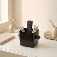 Matte Desktop Storage Box with Divider Small Storage Box with Compartments Space-Saving for Bedside Table