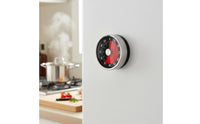 Analoger Countdown-timer Countdown Clock Analog Wind-up Timer Mechanical Kitchen Timer Magnetic Stick-on Metal Core No Battery Needed Suitable for Home Classroom Study Room