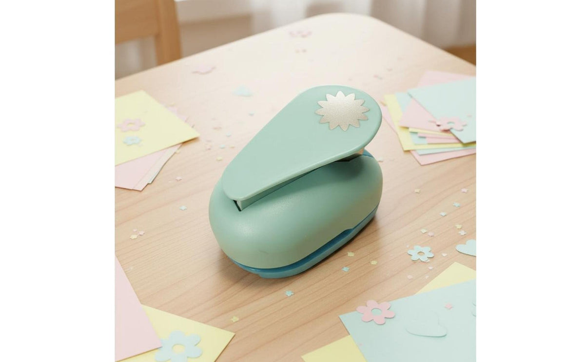 Decorative Paper Puncher Clean Cut Decorative Shape Puncher Lever Action Craft Cutter Blade Crafting Supply Non-Slip Bottom