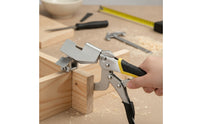 Quick-Clamping Corner Clamp with Spring-Loaded Lever Nickel-Plated Perpendicular Clamp with Screw Adjustment Long-Lasting Hand Tool Strong for Cabinet Making