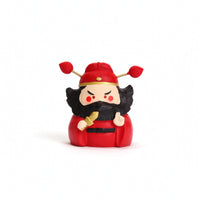 Painted Resin Figurine Spiritual Deity Figurine with Accessories Miniature Deity Statue Colorful Compact for Collectors, Desk